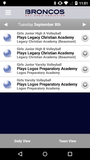 Bay Area Christian Athletics Screen 2