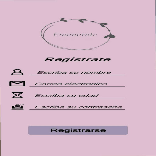 Android application Enamorate screenshort