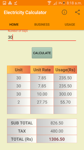 Electricity Bill Calculator