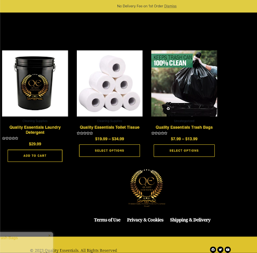 Android application Quality Essential Products screenshort