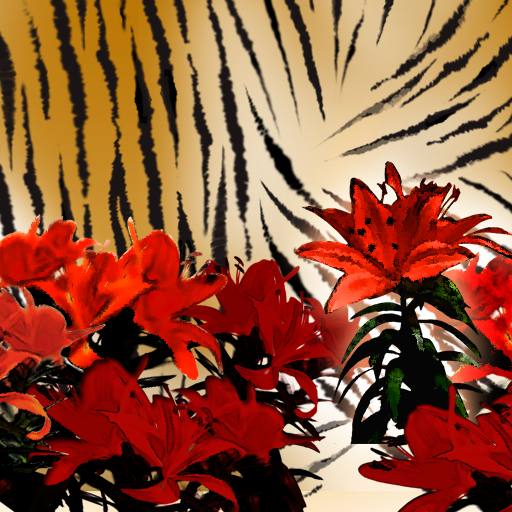 Golden Theme-Tiger, Lilies- logo