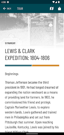 Screenshot of Explore Nebraska History