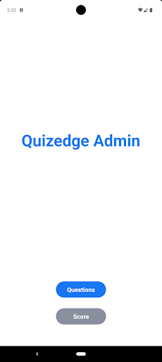 Android application Quizedge Admin screenshort