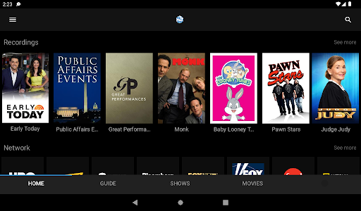 Screenshot of HTC TV MAX