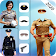 police photo suits 2020:Men women cop photo frame icon
