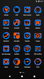 Cracked Blue and Orange Icon Pack Free