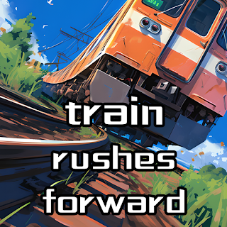 The train rushes forward