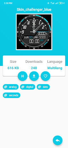 Android application FitCloudPro Watch Faces screenshort