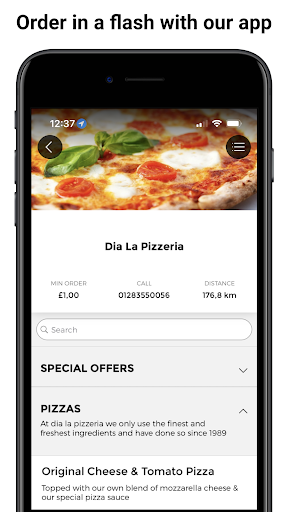 Android application Dia La Pizzeria screenshort