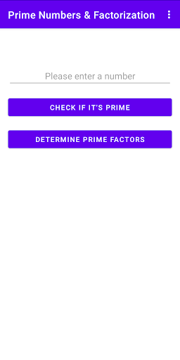 Android application Prime Numbers & Factorization screenshort