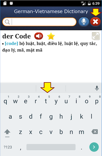 Android application German-Vietnamese Dictionary++ screenshort