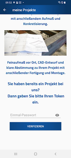 Ott Metallbau-Kunden App Screen 3