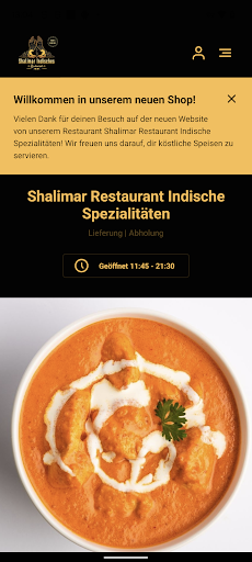 Android application Shalimar Restaurant screenshort
