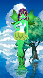 green emerald velvet dress Fairy Dress Up Games main image 0