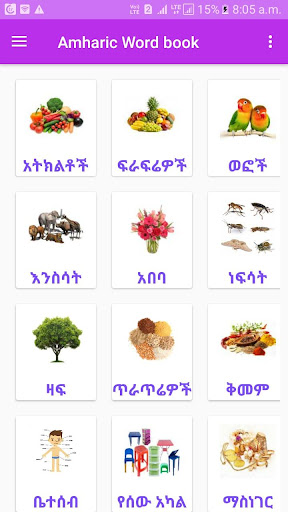 Amharic Word Book Screen 3
