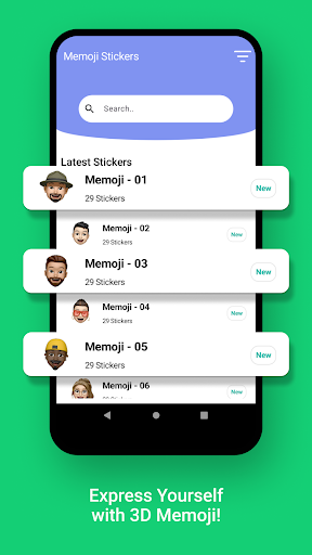 Screenshot of Memoji Stickers for WhatsApp