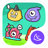 Cute cartoon monster fashion theme-free launcher icon