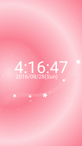 Android application 星 卓上時計 screenshort
