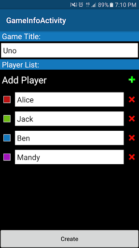 Score Manager (Scorekeeper) Screen 2
