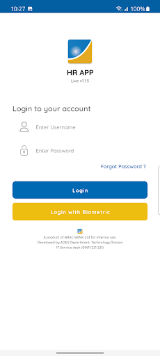 Android application BRAC BANK HR APP screenshort