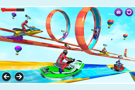 噴氣滑雪賽車遊戲：噴氣滑雪船特技賽車遊戲