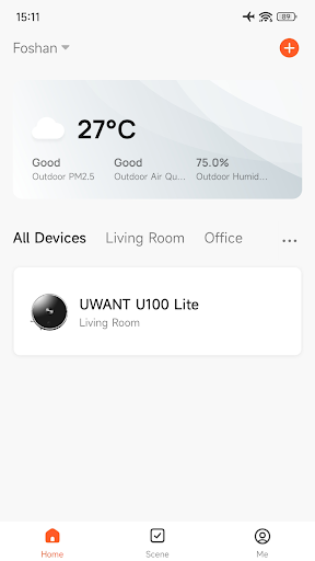 Android application UWANT HOME screenshort