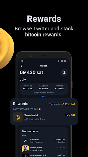 Tweetoshi - Twitter & Bitcoin Screen 2
