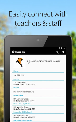 School Dist. of N. Fond du Lac Screen 2