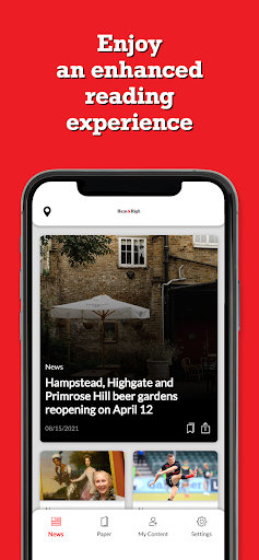 Android application Ham&High screenshort