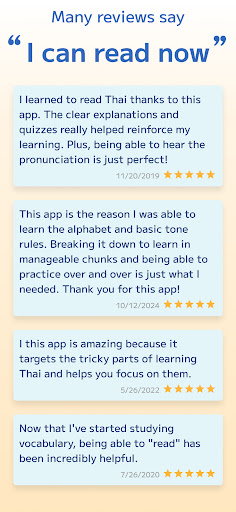 Screenshot of Thai Reading | Alphabet & Tone