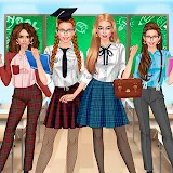 College Student Girl Dress Up icon
