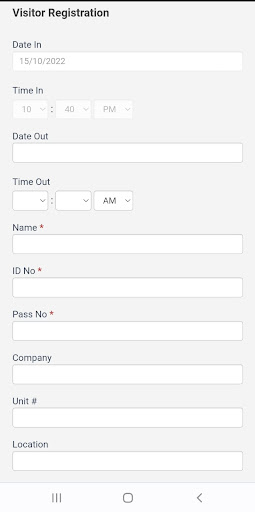 Visitor Reg & Vehicle Movement Screenshot 4 - AppWisp.com
