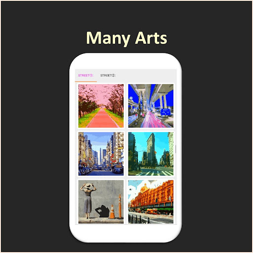 Android application Color by Number - street screenshort