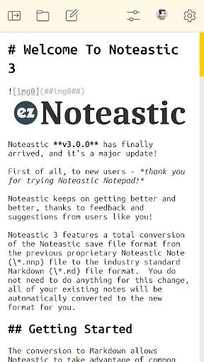 Android application Noteastic Notepad screenshort
