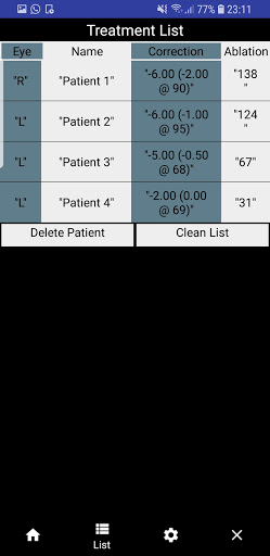 Corneal Ablation Depth Tool Screen 3