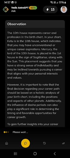 Vedic AstroGPT - Astrology AI Screen 2