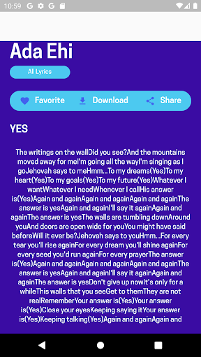 Ada Ehi song lyrics Screen 2