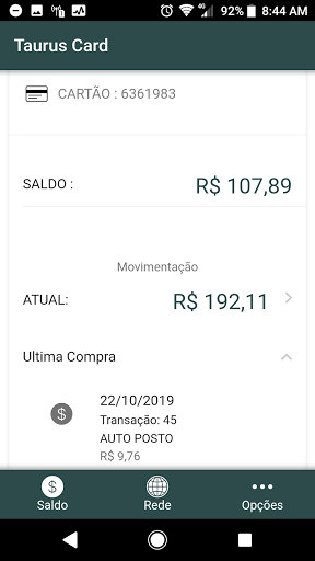 Taurus Cred Usuário Screen 2