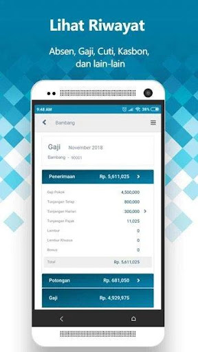 Android application PDM E-Slip | Hrdpintar screenshort