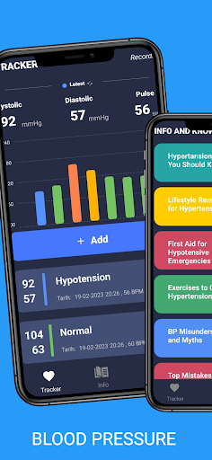 Android application Blood Pressure Heart Rate screenshort