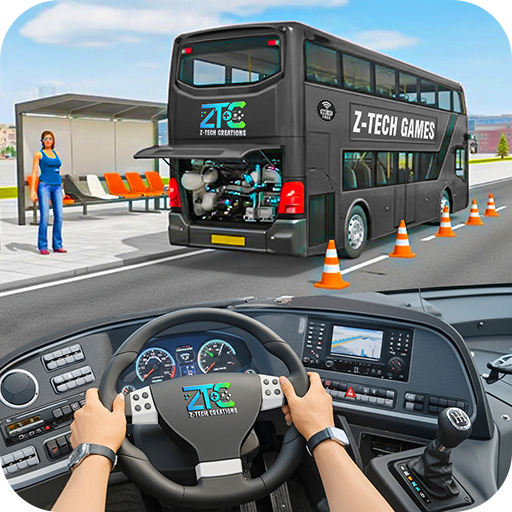 School Bus Driving coach bus icon