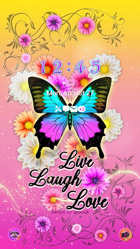 Butterfly Live Laugh-Wallpaper Screen 2