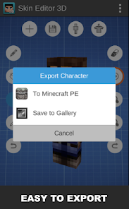 Skin editor for Minecraft with 3D View APK + Mod for Android.
