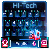 3d neon blue red keyboard time travel future icon