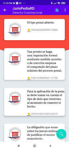 Android application JurispediaRD screenshort