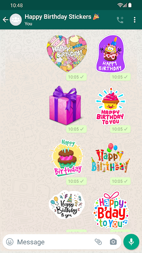 Android application Stickers Happy Birthday screenshort