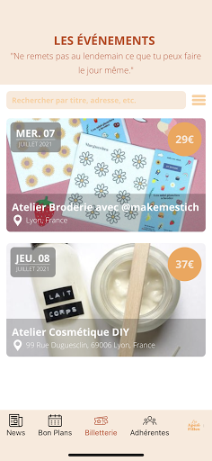 Android application Les Apéro Filles screenshort