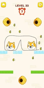 Save The Doge - bee draw line