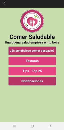 Comer Saludable Screen 2