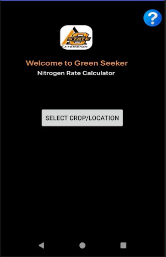 Android application GreenSeeker N-Rate Calculator screenshort
